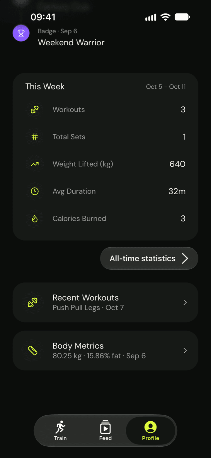 Ariex Progress screen